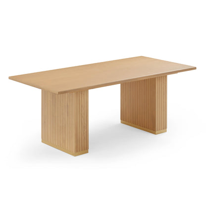 Chelsea 79" Natural Oak Wood Rectangular Dining Table - Default Variant