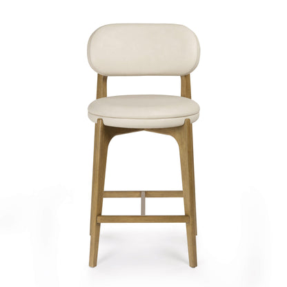 Carnation Cream Performance Vegan Leather Counter Stool