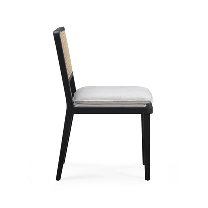 Tassina Cream Upcycled Performance Linen Dining Chair