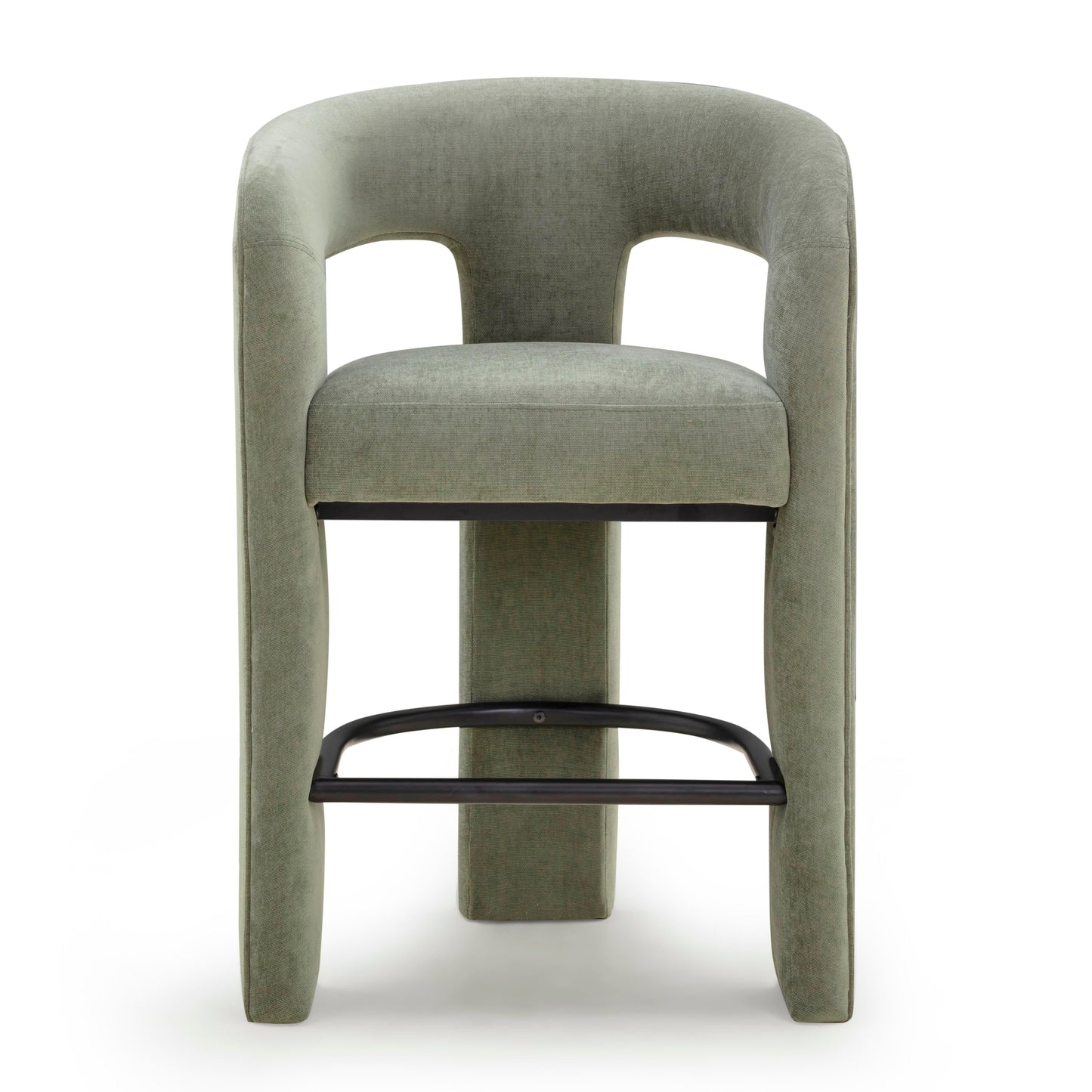 Malone Performance Chenille Stool - Green / Counter Height