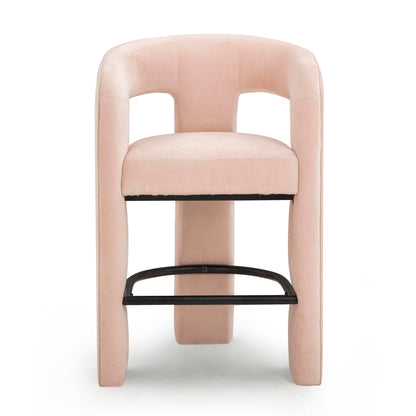 Malone Performance Chenille Stool - Blush / Counter Height