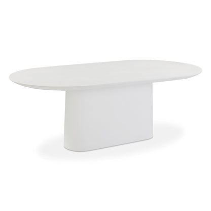 Nara 84" Pure White Indoor/Outdoor Concrete Dining Table - Default Variant