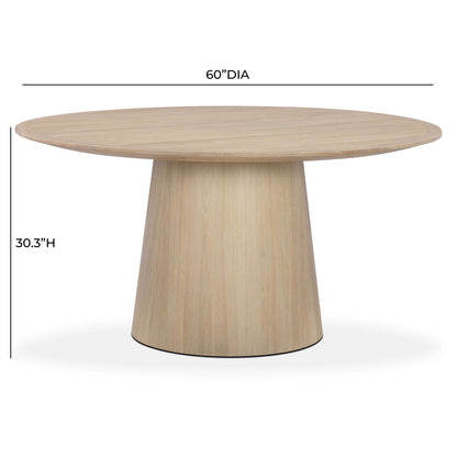 Sahara Round Oak Dining Table (41"-60")