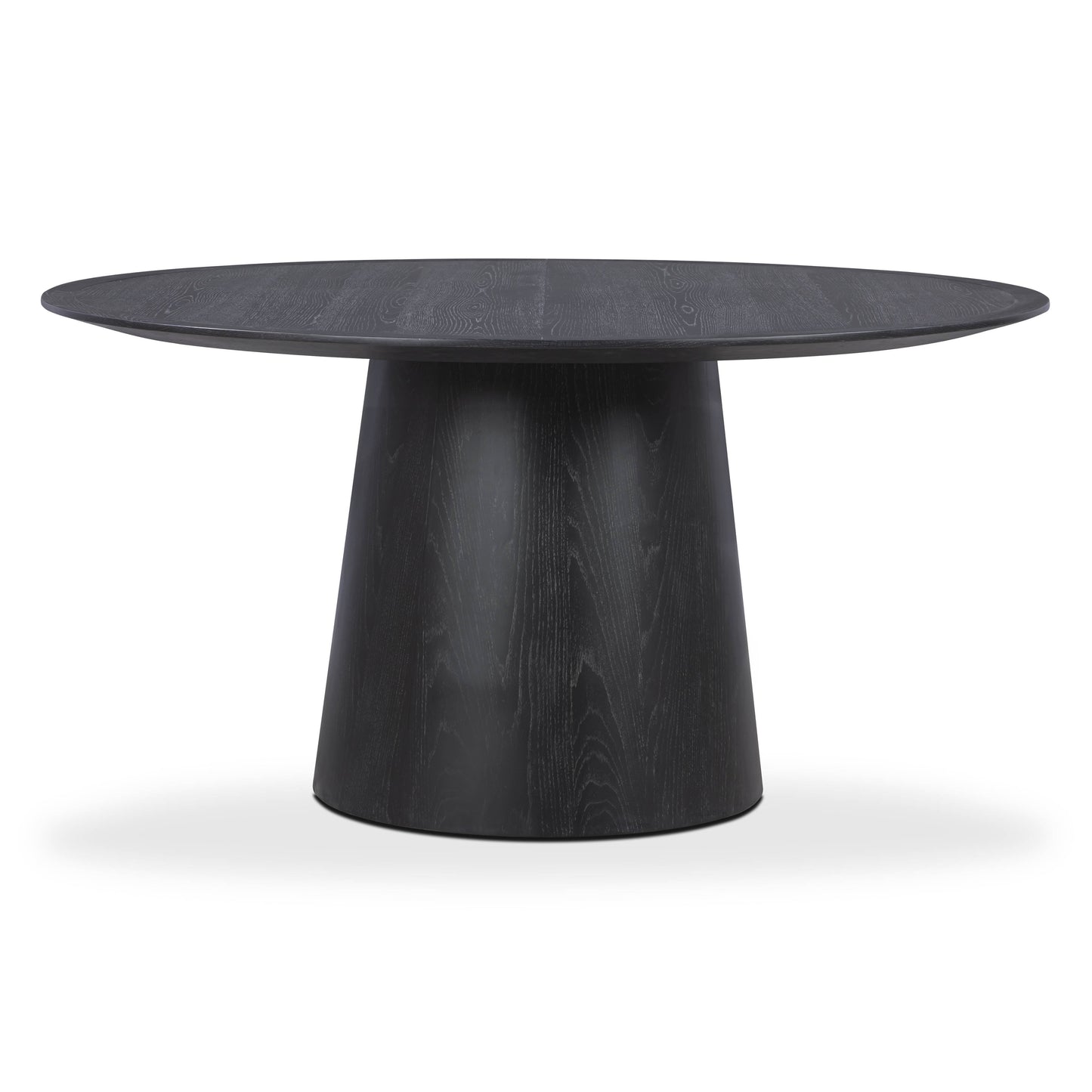 Sahara Round Oak Dining Table (41"-60") - Black / 60"