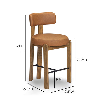 Odessa Performance Vegan Leather Counter Stool