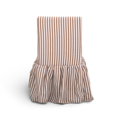 Gertrude Striped Performance Linen Skirted Dining Chair