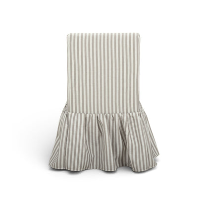 Gertrude Striped Performance Linen Skirted Dining Chair