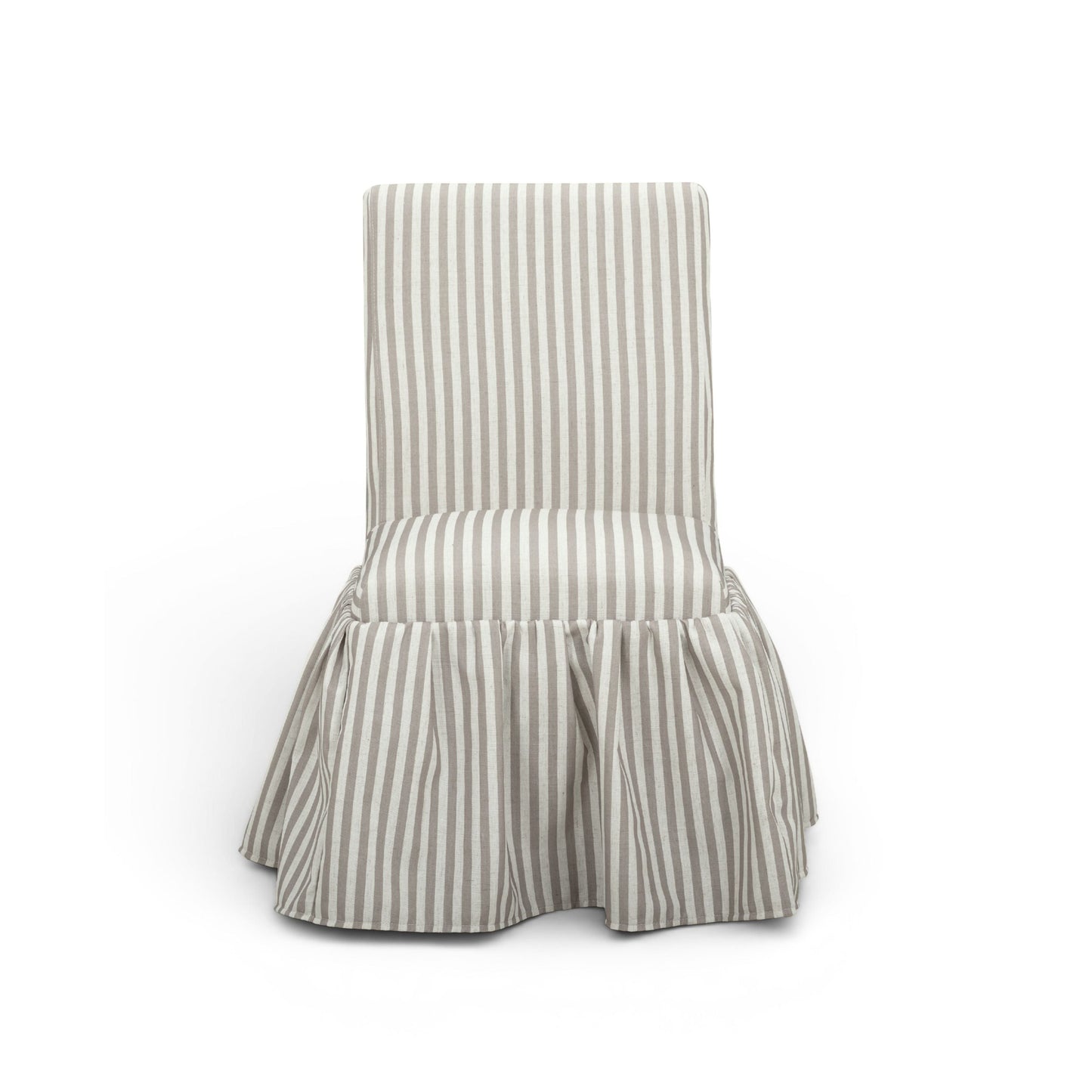Gertrude Striped Performance Linen Skirted Dining Chair