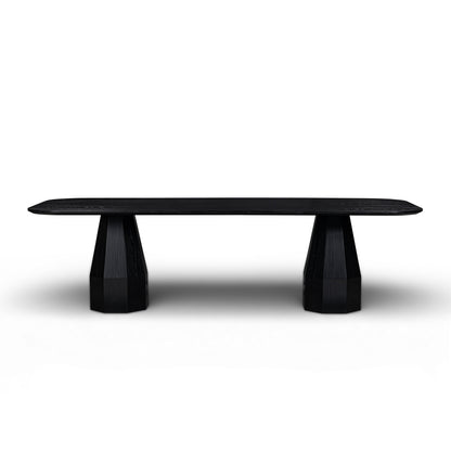 Brocha 106" Ash Wood Rectangular Dining Table - Black