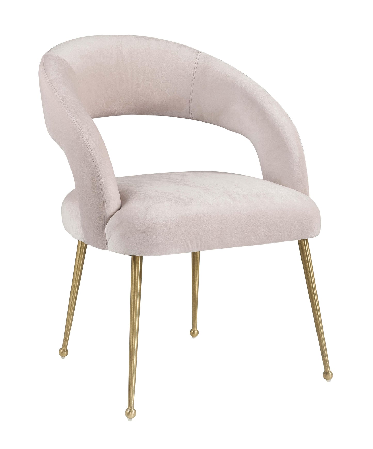 Rocco Performance Velvet Dining Chair - Blush