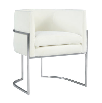 Giselle Performance Velvet Dining Chair with Silver Base by Inspire Me! Home Decor
