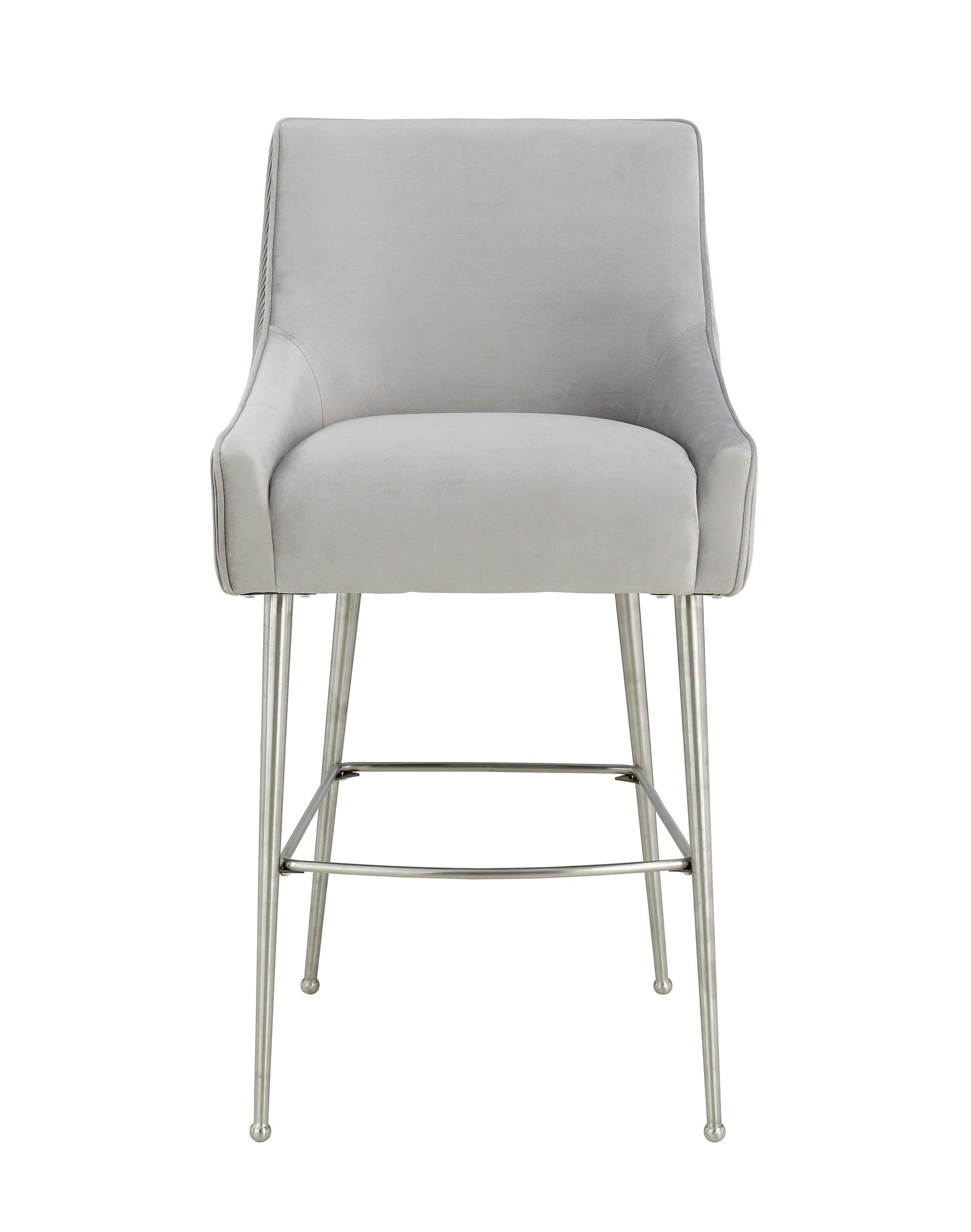 Beatrix Pleated Performance Velvet Stool