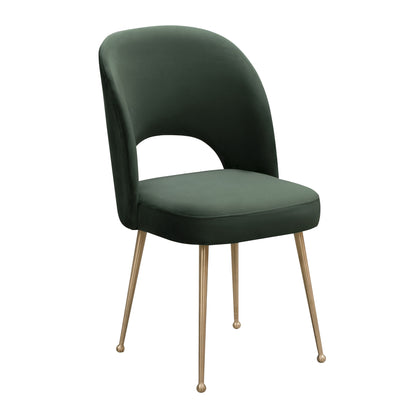 Swell Performance Velvet Dining Chair - Forest Green