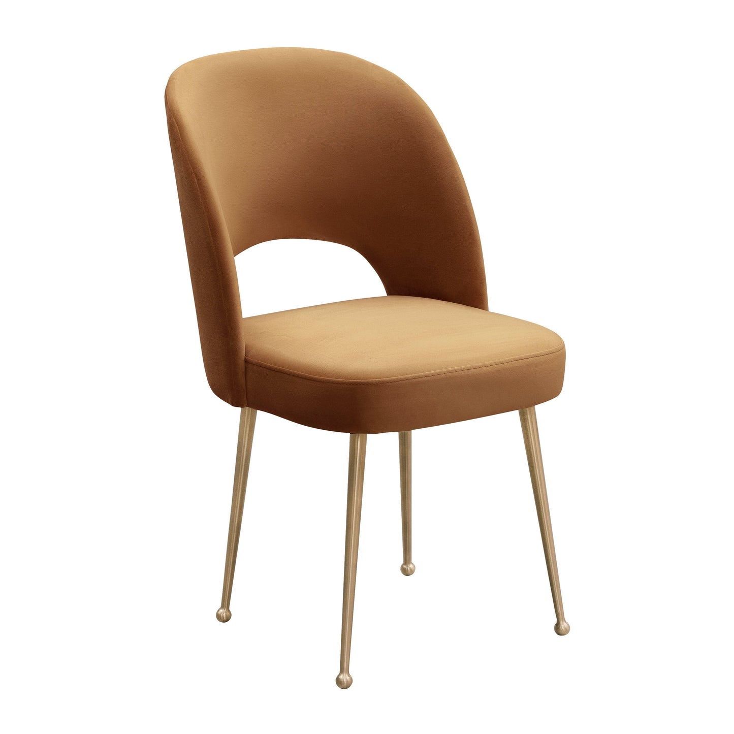 Swell Performance Velvet Dining Chair - Cognac