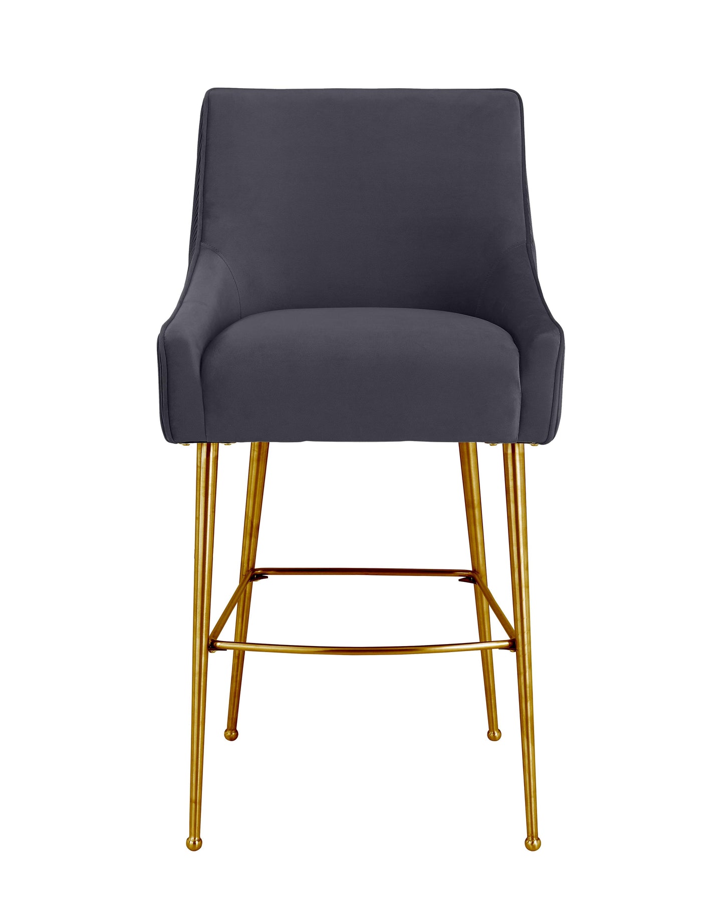 Beatrix Pleated Performance Velvet Stool