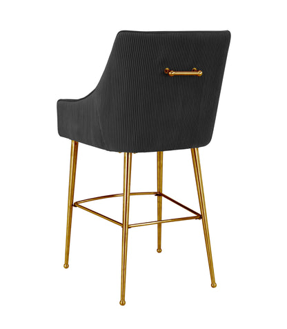 Beatrix Pleated Performance Velvet Stool