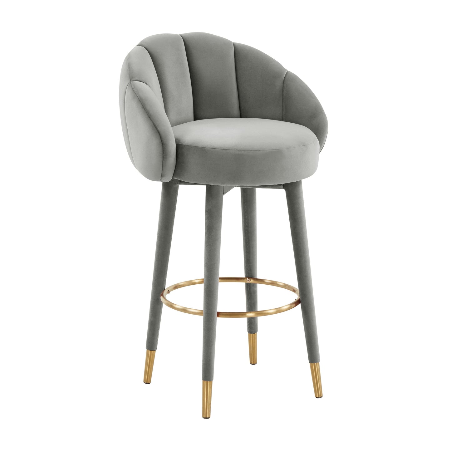 Myla Performance Velvet Swivel Stool