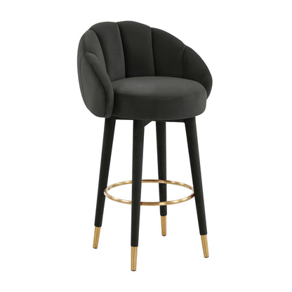 Myla Performance Velvet Swivel Stool