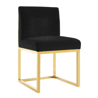Haute Black Performance Velvet Chair - Default Variant
