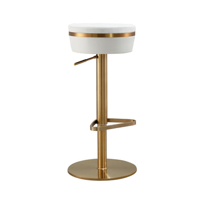 Astro Performance Vegan Leather Adjustable Stool - White