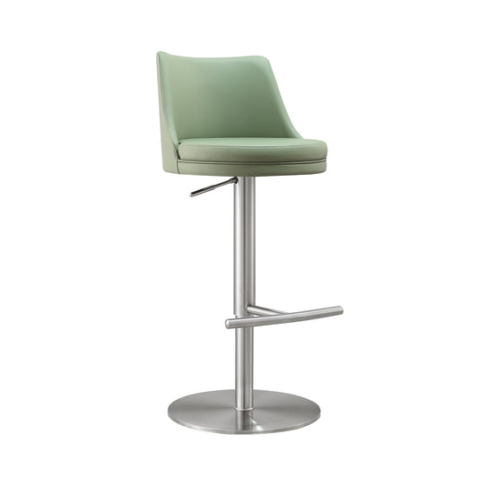 Reagan Performance Vegan Leather Adjustable Stool - Sea Foam Green