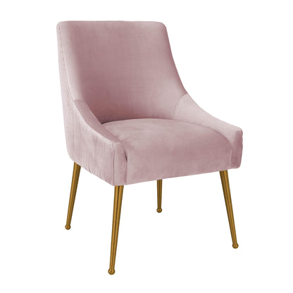 Beatrix Pleated Performance Velvet Dining Chair - Mauve