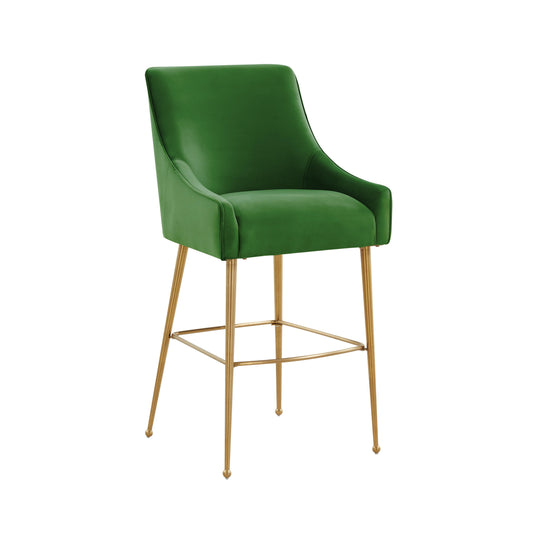 Beatrix Performance Velvet Stool - Green / Counter Height