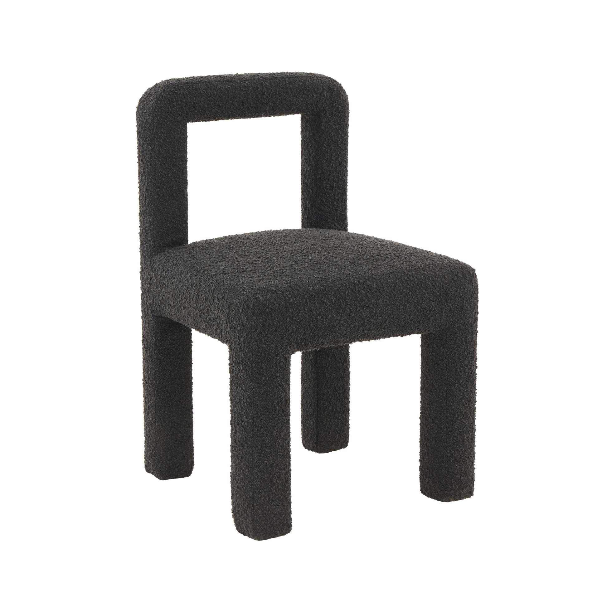 Hazel Performance Boucle Dining Chair - Black