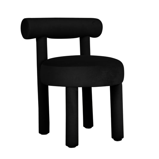 Carmel Performance Velvet Dining Chair - Black