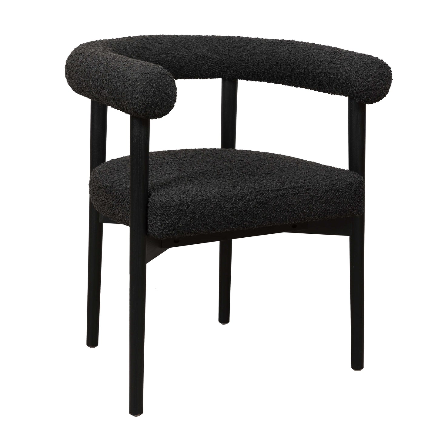 Spara Performance Boucle Dining Chair - Black