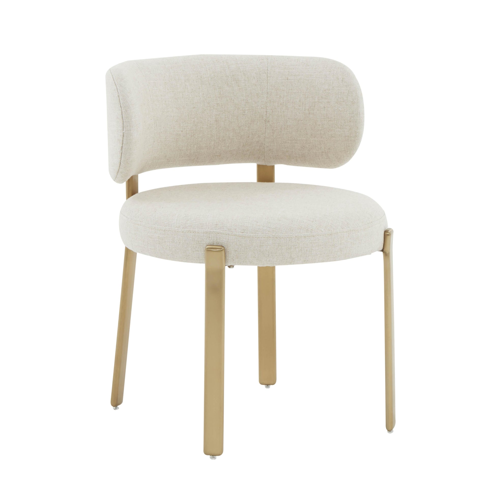 Margaret Cream Performance Linen Dining Chair - Default Variant