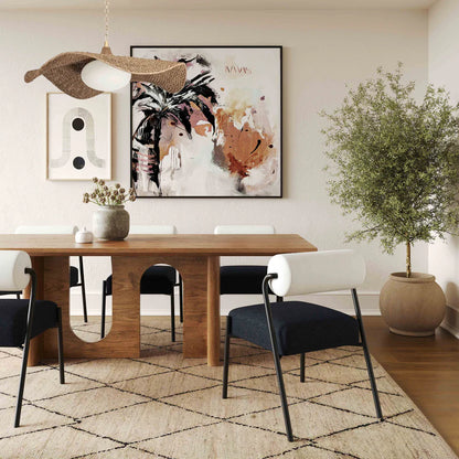 Satra 92" Walnut Rectangular Dining Table