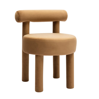 Carmel Performance Velvet Dining Chair - Cognac
