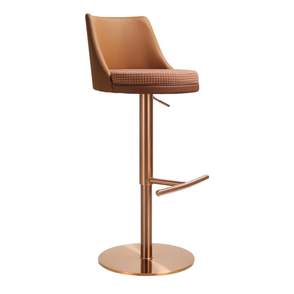 Reagan Performance Vegan Leather Adjustable Stool - Cafe Au Lait
