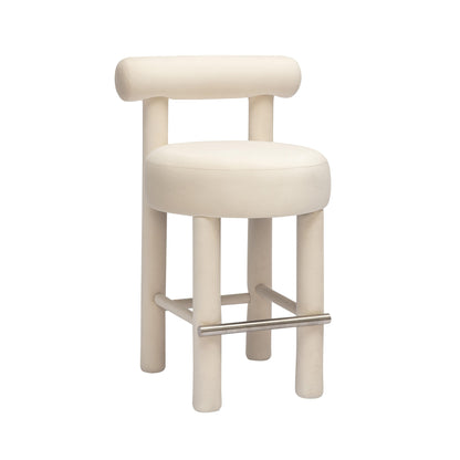 Carmel Cream Performance Velvet Counter Stool - Default Variant