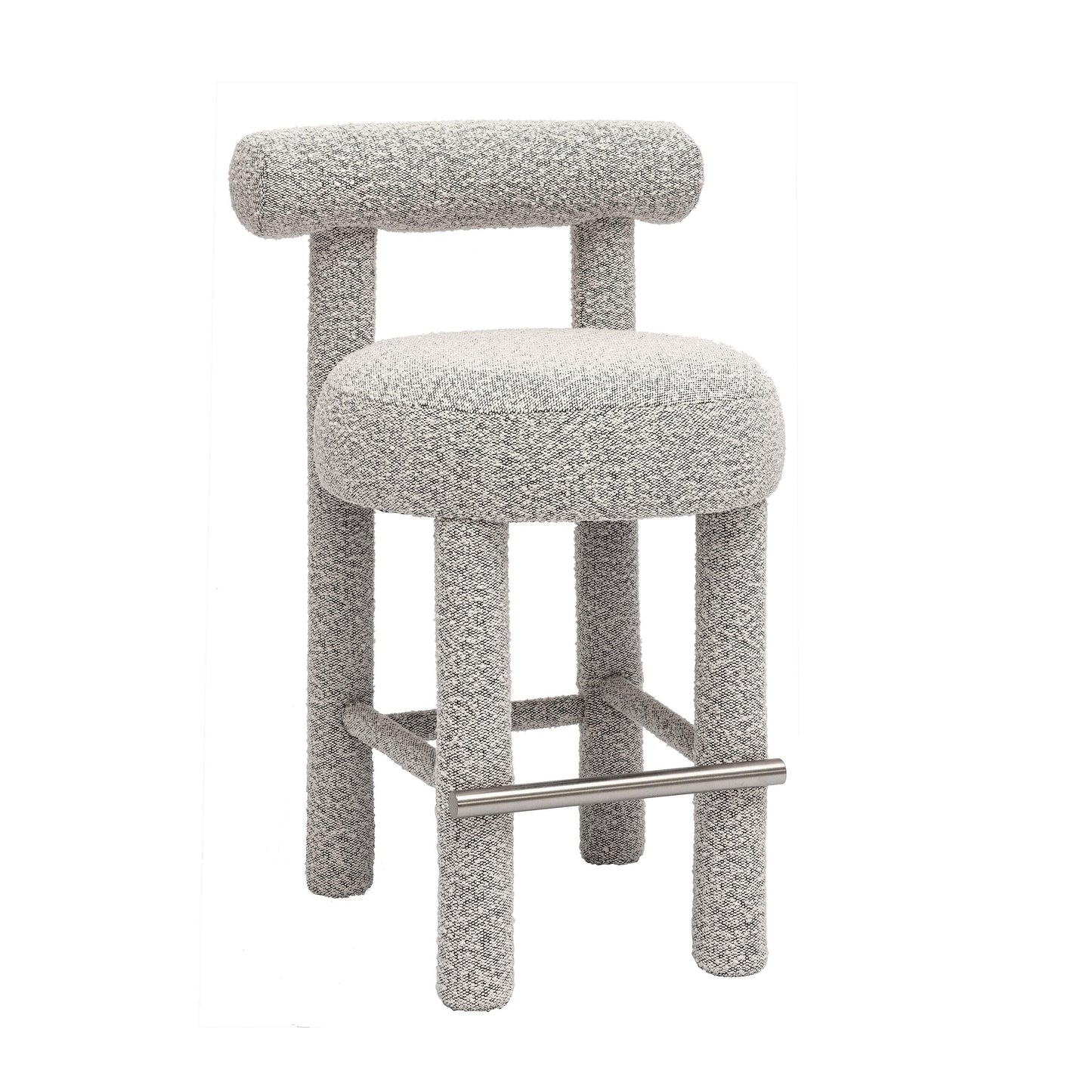 Carmel Black &amp; White Performance Boucle Counter Stool - Default Variant
