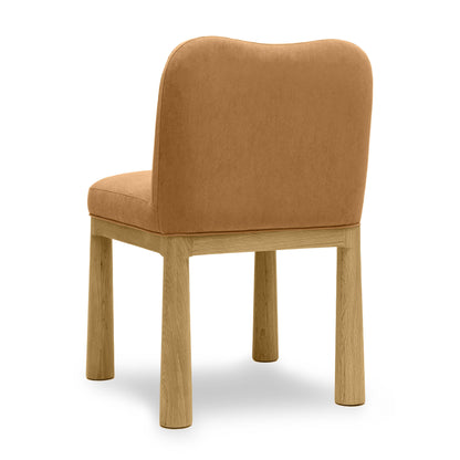Tiara Performance Velvet and Oak Dining Chair