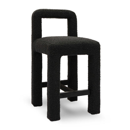 Hazel Performance Boucle Counter Stool - Black