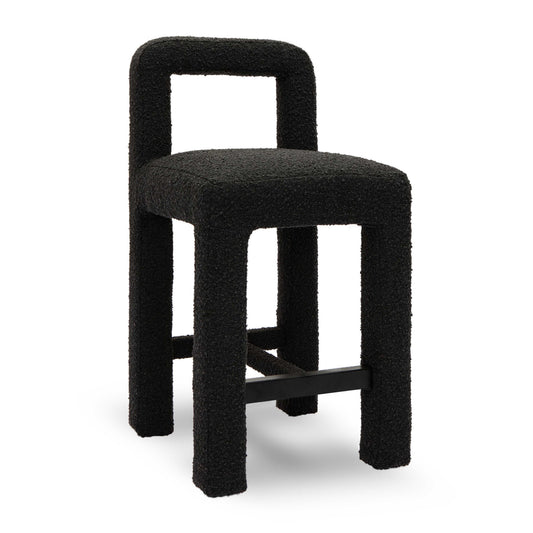 Hazel Performance Boucle Counter Stool - Black