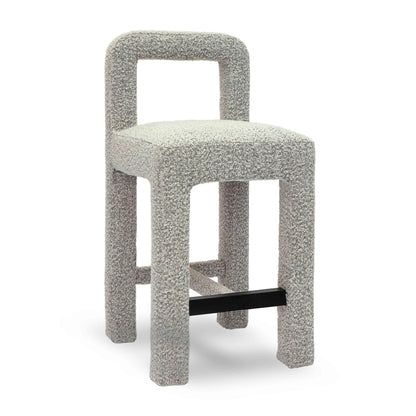 Hazel Performance Boucle Counter Stool - Grey