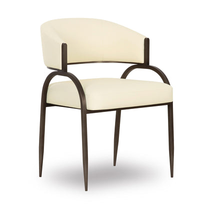 Tatum Performance Vegan Leather Dining Chair - Cream