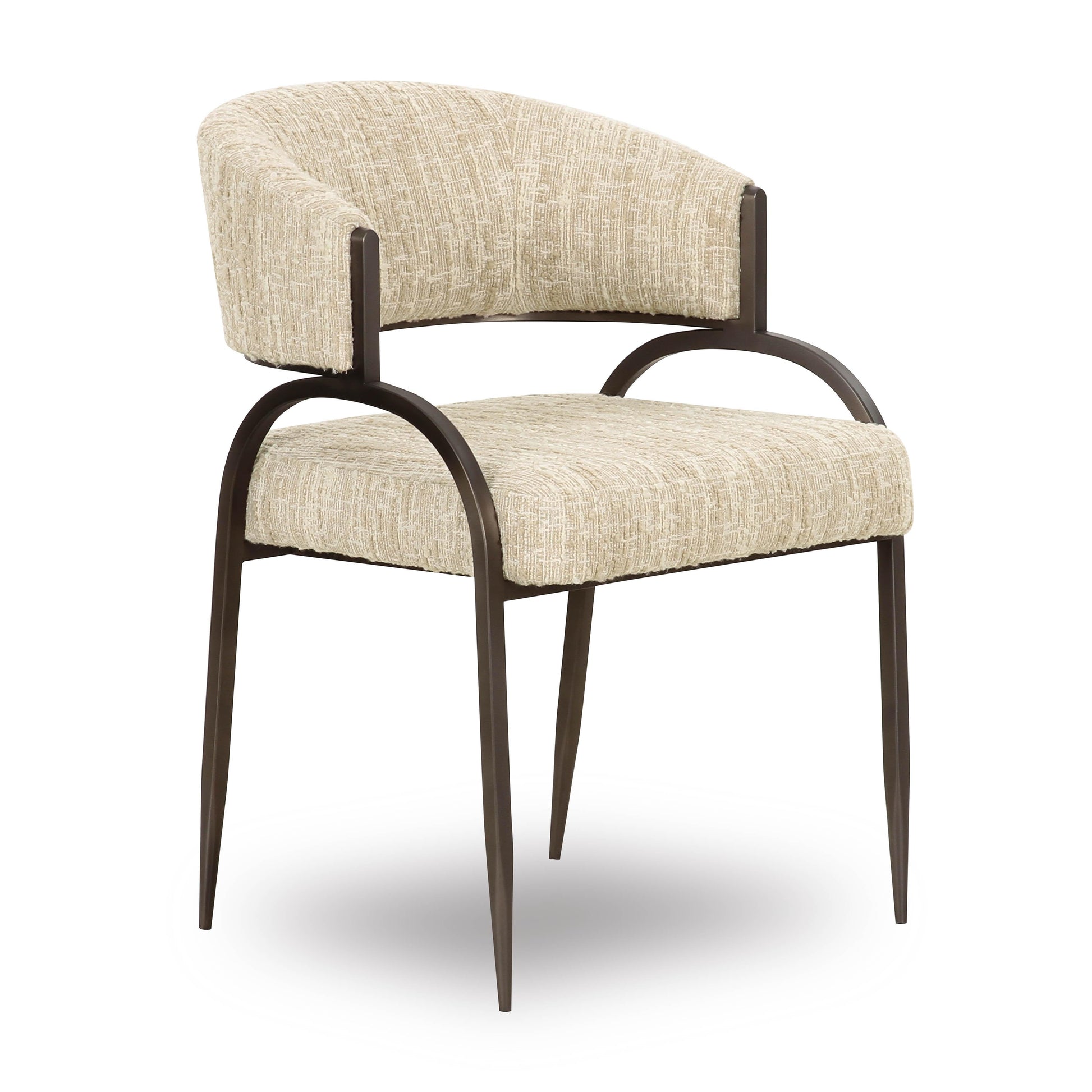 Tatum Taupe Textured Performance Boucle Dining Chair - Default Variant