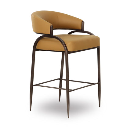 Tatum Performance Vegan Leather Counter Stool - Tan