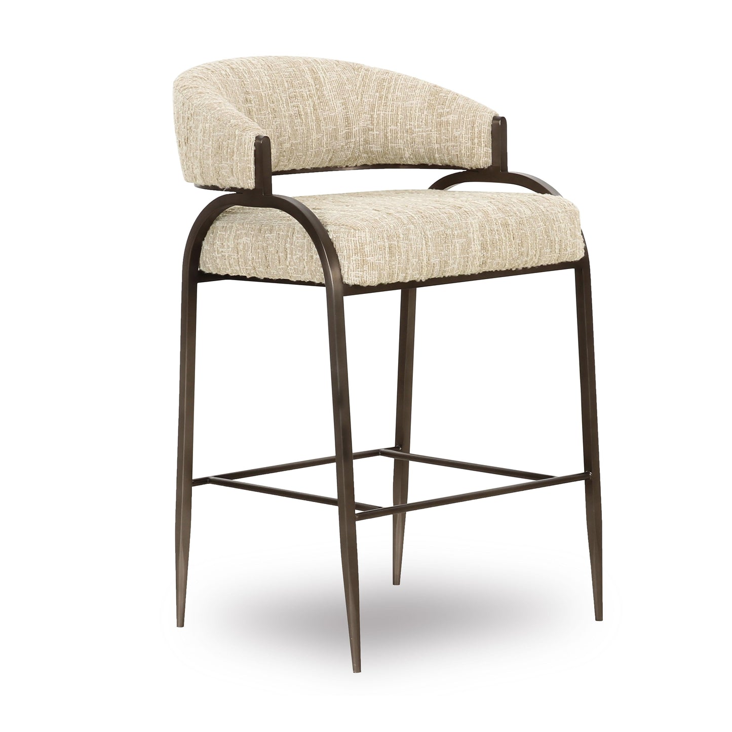 Tatum Taupe Textured Performance Boucle Counter Stool - Default Variant