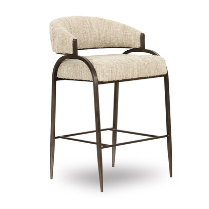 Tatum Taupe Textured Performance Boucle Counter Stool - Default Variant