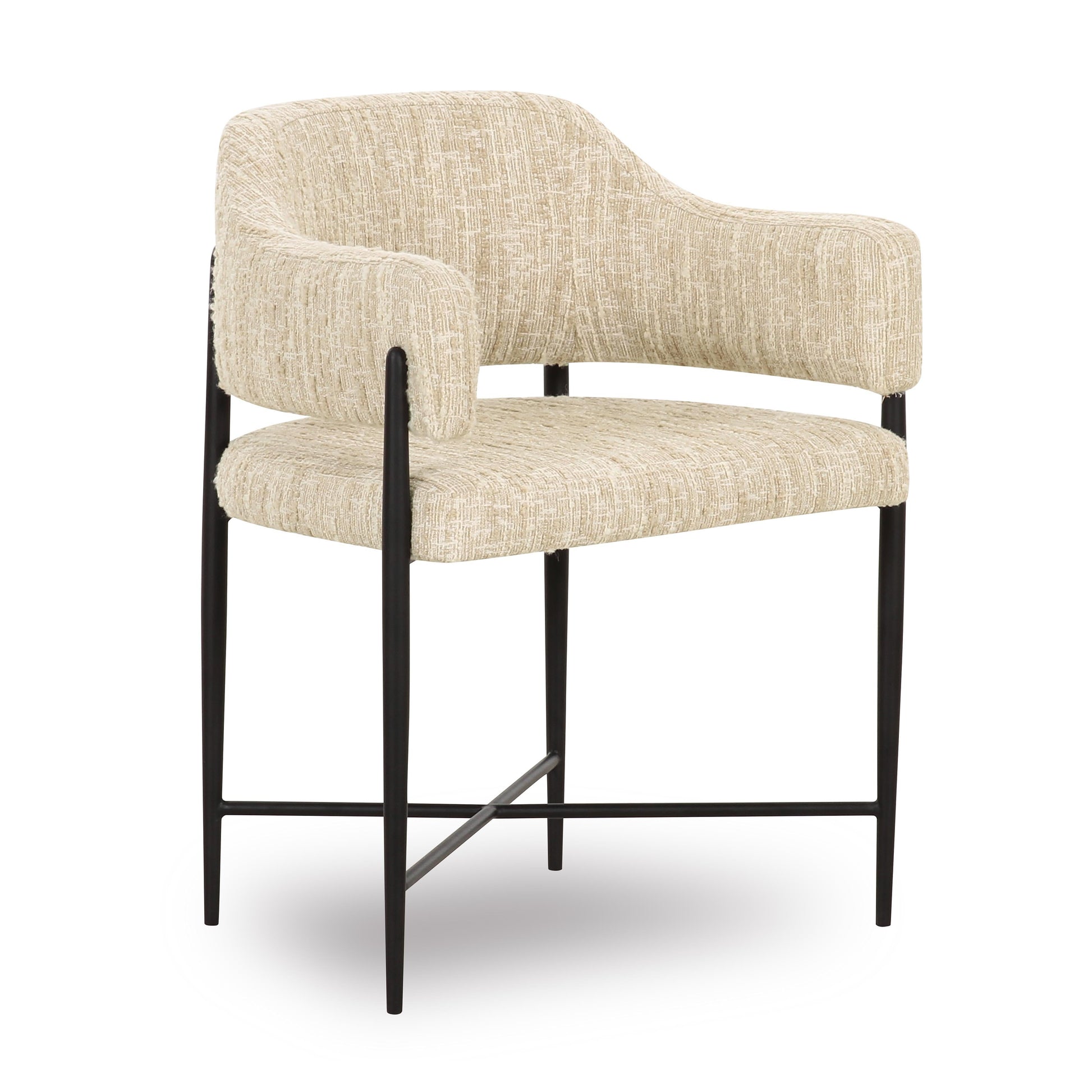 Sezanne Taupe Textured Performance Boucle Dining Chair - Default Variant