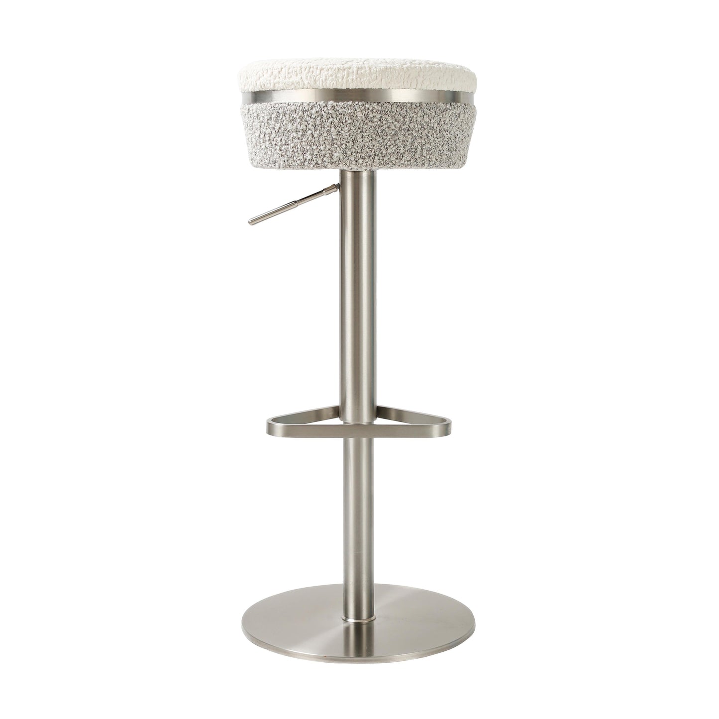 Astro White and Grey Boucle Adjustable Stool - Default Variant