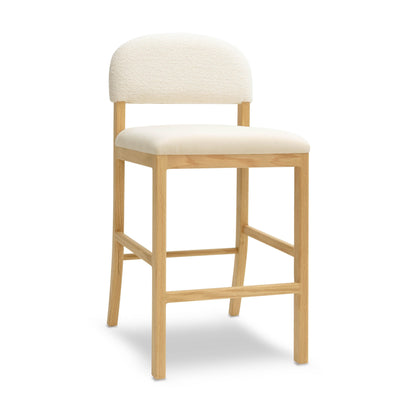 Calla Performance Velvet Counter Stool - Cream