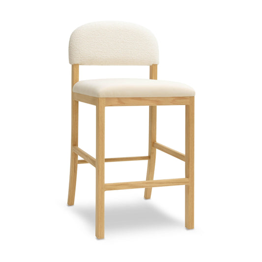 Calla Performance Velvet Counter Stool - Cream