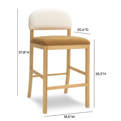 Calla Performance Velvet Counter Stool